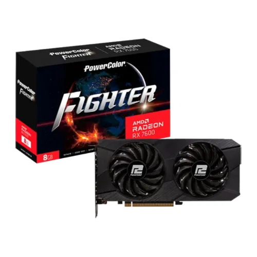 PowerColor Fighter AMD Radeon RX 7600 8GB F/V2 GDDR6 Graphics Card